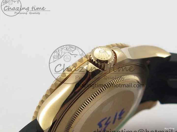 MiroTime 0112 WeatherProof Yacht-Master 40 116695SATS Bp Maker Best Edition Black Dial on Rubber Strap SA 3001